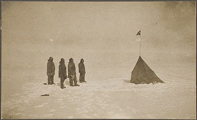 Amundsen reaching the South Pole